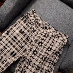 Black and white plaid pants